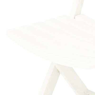 vidaXL Chaises de jardin pliables 2 pcs Plastique Blanc