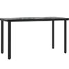 Tables d'ext&eacute;rieur vidaXL Noir M&eacute;tal Grand Table &agrave; manger