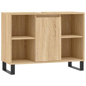 vidaXL Armoire salle de bain ch&ecirc;ne sonoma 80x33x60cm bois d'ing&eacute;nierie
