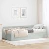 vidaXL Cadre de lit d'angle avec matelas 2 pcs Gris clair Velours
