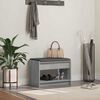 vidaXL Banc d'entr&eacute;e avec coussin Gris Sonoma 63 x 38 x 45 cm