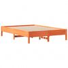 vidaXL Lit biblioth&egrave;que sans matelas cire marron 160x200 cm pin massif