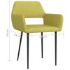 vidaXL Chaises &agrave; manger lot de 2 vert tissu
