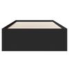 vidaXL Cadre de lit sans matelas noir 90x190 cm bois ing&eacute;nierie