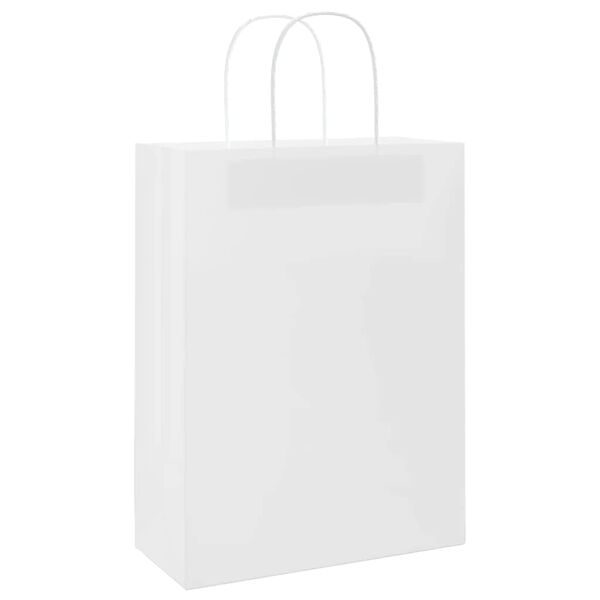 vidaXL Sacs en papier 250 pcs avec poign&eacute;es bleu 26x12x35 cm