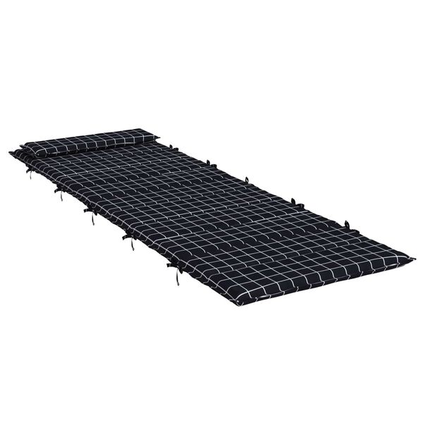 vidaXL Coussin de transat ensoleill&eacute; Noir 178 x 60 x 4 cm Tissu Oxford