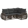 vidaXL Ensemble de canap&eacute; de jardin 4 pc Gris et Gris fonc&eacute; polyrotin