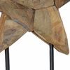 vidaXL Étoile de Noël Marron 30 x 5 x 45 cm Bois de teck massif