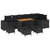 vidaXL Ensemble de canap&eacute; de jardin 10 pc Noir polyrotin
