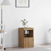 vidaXL Buffet LED Ch&ecirc;ne artisanal 41 x 37 x 67 cm Bois d'ing&eacute;nierie