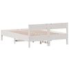 vidaXL Cadre de lit sans matelas blanc 135x190 cm bois de pin massif