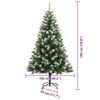 vidaXL Sapin de No&euml;l artificiel &agrave; charni&egrave;re avec neige en flocons