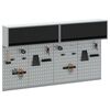 vidaXL Set de Cabinet d'Outils et Pegboard avec &eacute;tag&egrave;re 6 pcs Noir