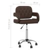 vidaXL Chaises pivotantes &agrave; manger lot de 4 marron similicuir