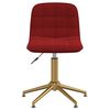 vidaXL Chaises pivotantes &agrave; manger lot de 2 Rouge bordeaux Velours