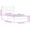 vidaXL Cadre de lit sans matelas ch&ecirc;ne marron 100x200 cm