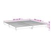 vidaXL Cadre de lit sans matelas noir 200x200 cm bois d'ing&eacute;nierie