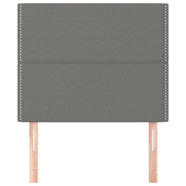 vidaXL T&ecirc;te de lit Gris fonc&eacute; 100x5x118/128 cm Tissu