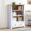 vidaXL Biblioth&egrave;que Blanc 80x35x110 cm Pin massif Assortiment Panama