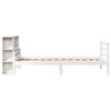 vidaXL Lit bibliothèque sans matelas blanc 100x200 cm bois pin massif
