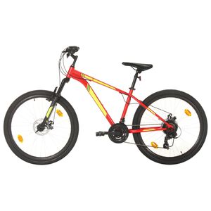 vidaXL V&eacute;lo de montagne 21 vitesses Roues de 27,5 pouces 38 cm Rouge