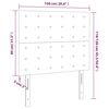 vidaXL T&ecirc;te de lit Gris clair 100x5x118/128 cm Velours