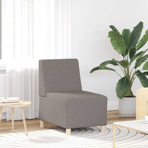 vidaXL Canap&eacute; modulaire sans accoudoirs Taupe 55 cm Tissu