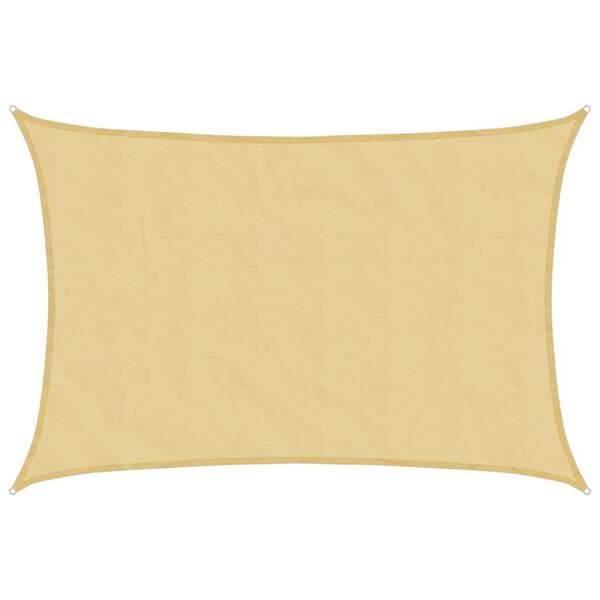 vidaXL Voile d'ombrage sable 3,5x2,5 m 100 % polyester oxford