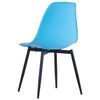 vidaXL Chaises &agrave; manger lot de 2 bleu PP
