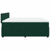 vidaXL Sommier &agrave; lattes de lit et matelas Vert fonc&eacute; 180x200cm Velours