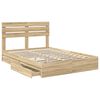 vidaXL Lit de Rangement Ch&ecirc;ne Sonoma 150 x 200 cm Bois d'ing&eacute;nierie