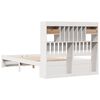 vidaXL Lit biblioth&egrave;que sans matelas blanc 135x190 cm bois pin massif
