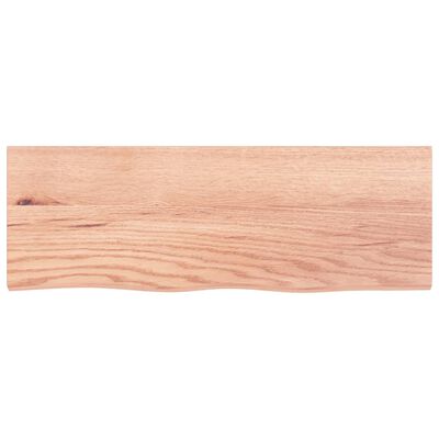 vidaXL Étagère murale marron clair 80x30x2 cm bois chêne massif traité