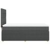 vidaXL Sommier &agrave; lattes de lit avec matelas Gris fonc&eacute; 80x200 cm Tissu