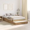 vidaXL Cadre de lit avec rangement avec tiroir Ch&ecirc;ne artisanal 120 cm