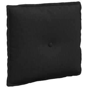 vidaXL Coussin de Dos Noir 50 x 19 x 45 cm tissu