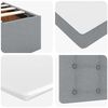 vidaXL Cadre de lit ottoman avec matelas gris clair 80x200 cm tissu