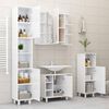 vidaXL Armoire de salle de bain Blanc brillant Bois d'ing&eacute;nierie