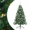 vidaXL Sapin de No&euml;l artificiel pr&eacute;-&eacute;clair&eacute; Vert 120 cm PVC