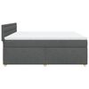 vidaXL Sommier &agrave; lattes de lit avec matelas Gris fonc&eacute; 180x200cm Tissu