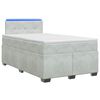 vidaXL Lit de box spring avec matelas et LED Gris clair 120 x 190 cm