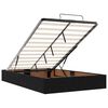 vidaXL Cadre de lit avec matelas avec matelas 2 pcs Noir Velours