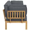 vidaXL Ensemble de Canap&eacute;s Uni 2 pcs Anthracite Bois d'Acacia Massif
