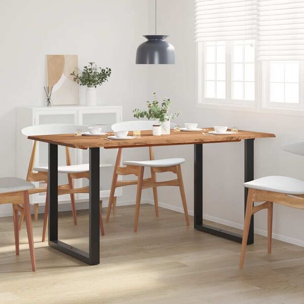vidaXL Table de salle &agrave; manger 154x80x76 cm Bois d'acacia solide