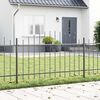 vidaXL Cl&ocirc;ture de jardin 8 pcs Gris 170 x 140 cm