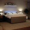 vidaXL Sommier &agrave; lattes de lit et matelas Gris clair 200x200cm Velours