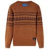 Pull-over tricot&eacute; pour enfants cognac 128