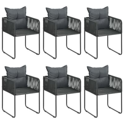 vidaXL Ensemble à manger de jardin 7pcs PVC résine tressée noir marron