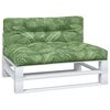 vidaXL Coussins de palette lot de 2 motif de feuilles tissu