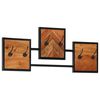 vidaXL Porte-manteau mural 90x1x35 cm bois massif d'acacia et fer